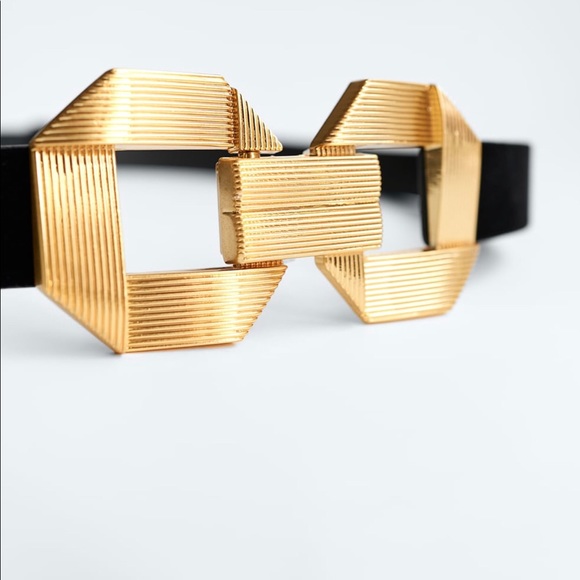 Zara buckle velvet belt - Picture 4 of 10